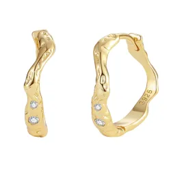 Nava Saba rengas  kullattua hopeaa valkoinen zirkoni