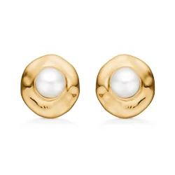 Studio Z Essence helmi nappikorvakorut  kullattua hopeaa