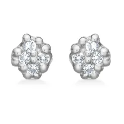 Studio Z Cluster zirkoni korvarenkaat  hopea valkoinen zirkoni