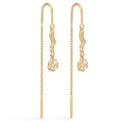 Studio Z Tangled ketjukorvakorut  kullattua hopeaa valkoinen zirkoni