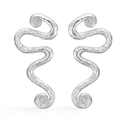 Studio Z Wave nappikorvakorut  hopea