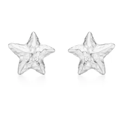 Studio Z Starfish Lustre nappikorvakorut  hopea