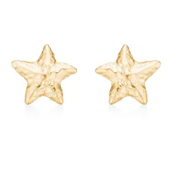 Studio Z Starfish Lustre nappikorvakorut  kullattua hopeaa