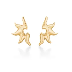 Studio Z Ocean Aura nappikorvakorut  kullattua hopeaa