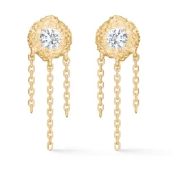 Studio Z Wild Cliff nappikorvakorut  kullattua hopeaa valkoinen zirkoni