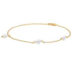 Studio Z Trace Pearl rannekoru  kullattua hopeaa