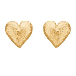 Studio Z Amour Heart korvarenkaat  kullattua hopeaa