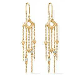 Studio Z Peak korvarenkaat  kullattua hopeaa sininen zirkoni