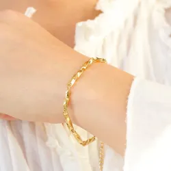 Khaai Studio Chunky rannekoru  kullattu teräs