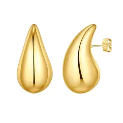 Khaai Studio Luma Drop korvarenkaat  kullattu teräs