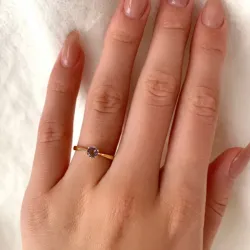 ametisti solitaire-sormus 9 karaatin kultaa - Gold Collection