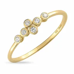 valkoinen zirkoni kultasormus 9 karaatin kultaa - Gold Collection