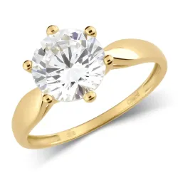zirkoni solitaire-sormus 8 karaatin kultaa - Gold Collection