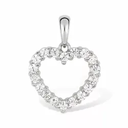 sydän riipus  9 karaatin valkokultaa