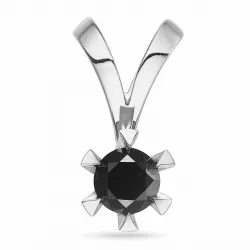 musta timantti riipus 14 karaatti valkokultaa 0,50 ct