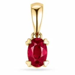 rubiini riipus 14 karaatti kultaa 0,35 ct