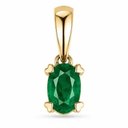 smaragdi riipus 14 karaatti kultaa 0,26 ct