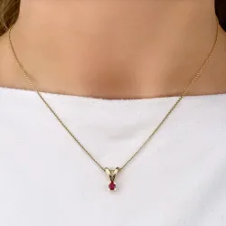 rubiini kultariipus 14 karaatti kultaa 0,30 ct