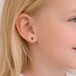 leppäkerttu korvarenkaat  hopea - Little Ones