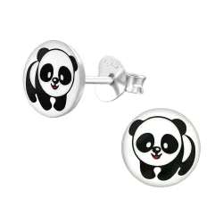 panda nappikorvakorut  hopea - Little Ones