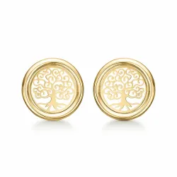 12 mm Støvring Design elämänpuu korvarenkaat  8 karaatin kultaa