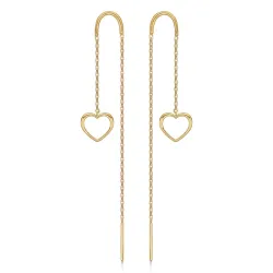 Støvring Design sydän ear lines  8 karaatin kultaa
