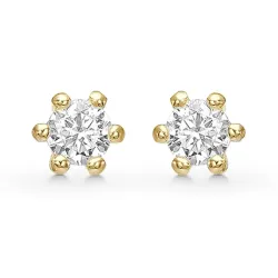 3,5 mm Støvring Design nappikorvakorut  kullattua hopeaa valkoinen zirkoni