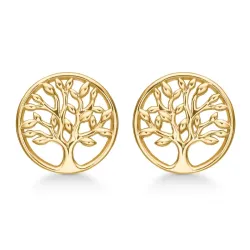 12 mm Støvring Design elämänpuu korvarenkaat  kullattua hopeaa