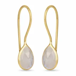 kuukivi korvarenkaat  kullattua hopeaa - Loom Stones