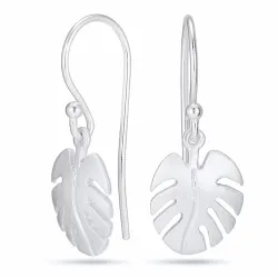 lehti korvarenkaat  hopea