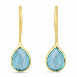 akvamariinia korvarenkaat  kullattu hopea - Loom Stones