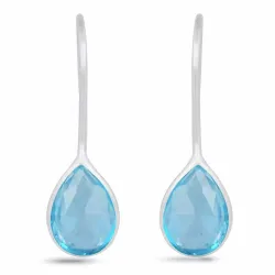 akvamariinia korvarenkaat  hopea - Loom Stones