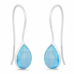 akvamariinia korvarenkaat  hopea - Loom Stones