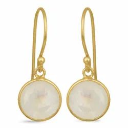 kuukivi korvarenkaat  kullattu hopea - Loom Stones