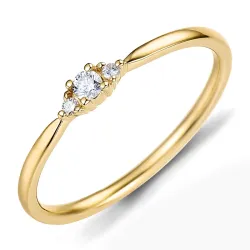 timantti sormus 9 karaatin kultaa 0,07 ct - Simple Diamonds