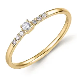 timantti sormus 9 karaatin kultaa 0,09 ct - Simple Diamonds