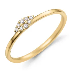 timantti sormus 9 karaatin kultaa 0,05 ct - Simple Diamonds