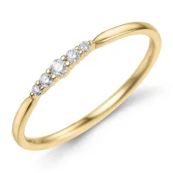 timantti sormus 9 karaatin kultaa 0,08 ct - Simple Diamonds