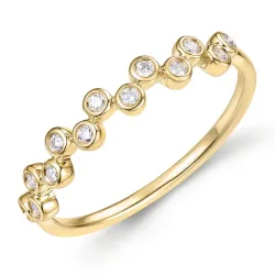 timantti sormus 9 karaatin kultaa 0,14 ct