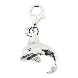 Kiiltävä charm  hopeaa delfiini