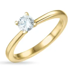 4,7 mm zirkoni kultasormus 9 karaatin kultaa