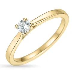 3,5 mm zirkoni kultasormus 9 karaatin kultaa