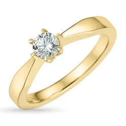 5,4 mm zirkoni solitaire-sormus 9 karaatin kultaa