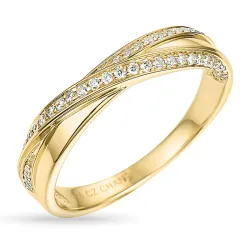 zirkoni sormus 9 karaatin kultaa