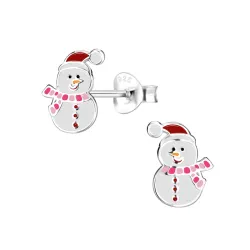 lumiukko emalji lasten korvakorut  hopea - Little Ones