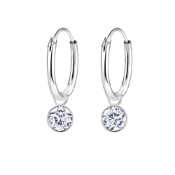 12 mm zirkoni rengas  hopeaa - Little Ones
