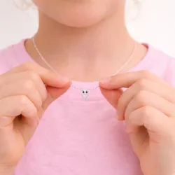 pöllö riipus jossa on ketju hopeaa - Little Ones