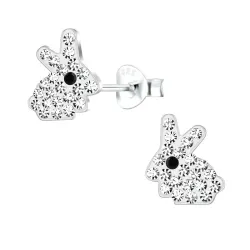 kaniini lasten korvakorut  hopea - Little Ones