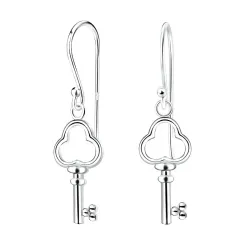 pitkät avain korvarenkaat  hopea