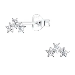 tähti kristalli korvarenkaat  hopea - Little Ones
